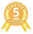 5 Year Warranty